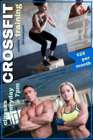 customizable design templates for crossfit flyer postermywall