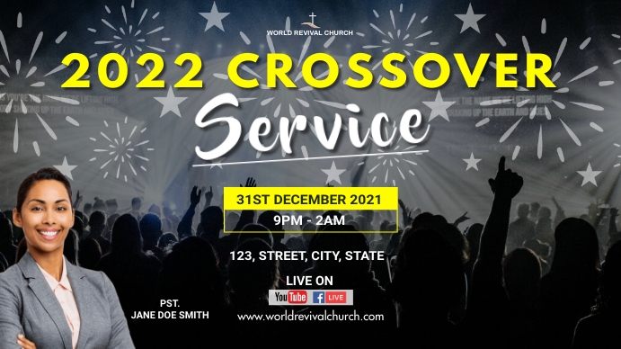 Crossover Church service Template | PosterMyWall