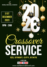 Crossover Church service A3 template