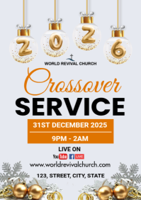 Crossover Church service A3 template