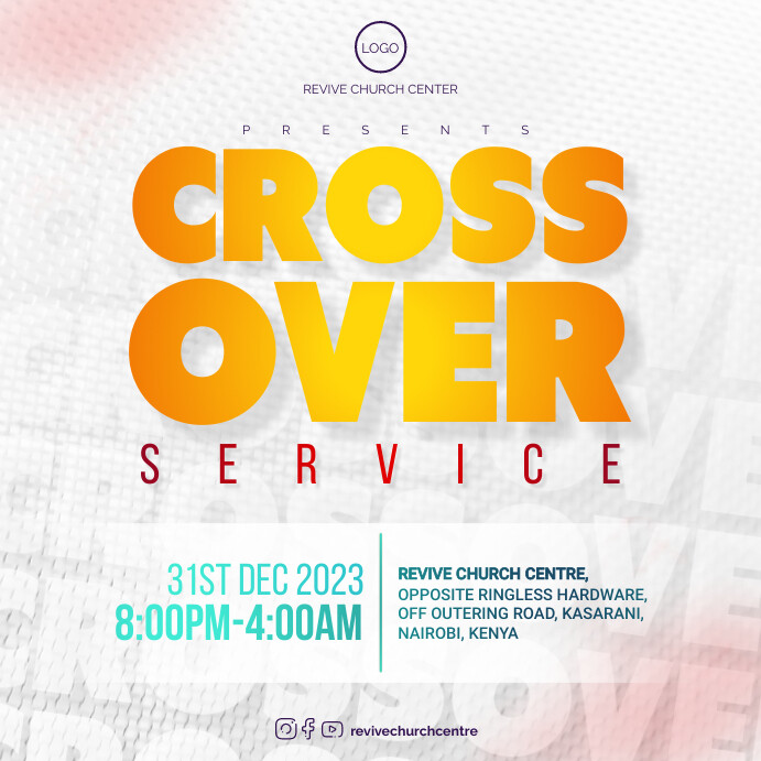 Crossover church service Template | PosterMyWall
