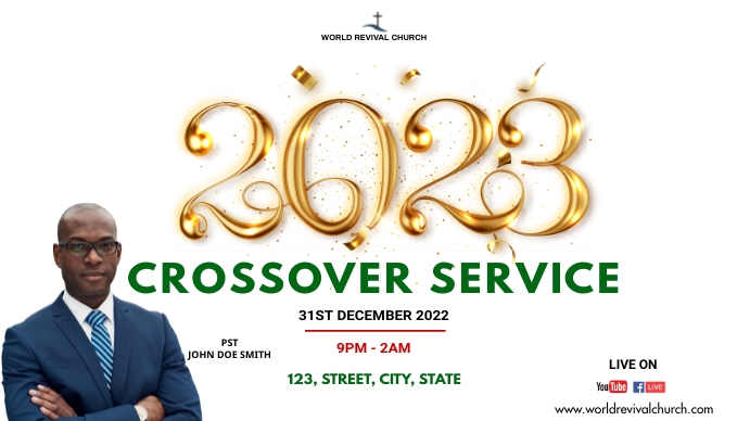 Crossover Church service Template | PosterMyWall