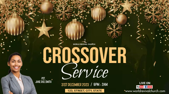 Crossover Church service Template | PosterMyWall