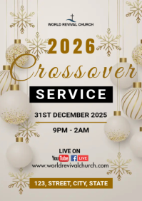 Crossover Church service A3 template