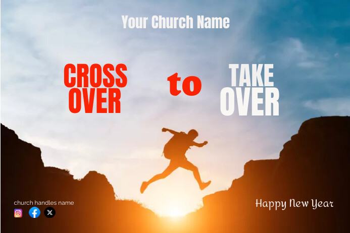 Crossover Design and Crossover background Poster template