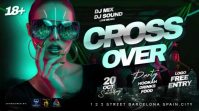 Crossover Futuristic Club Party Thumbnail template