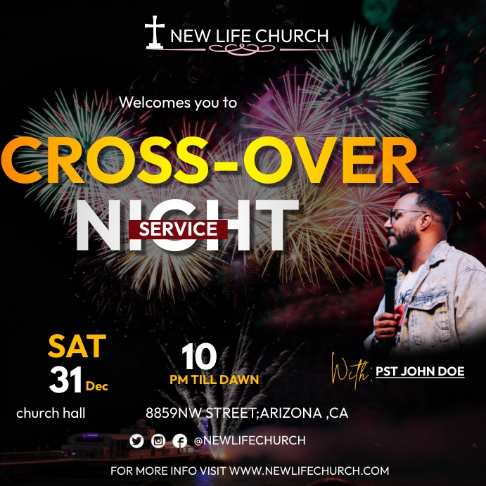 Crossover night (3) Template PosterMyWall