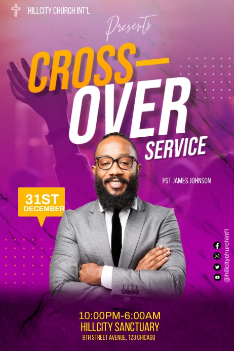 crossover service Poster template