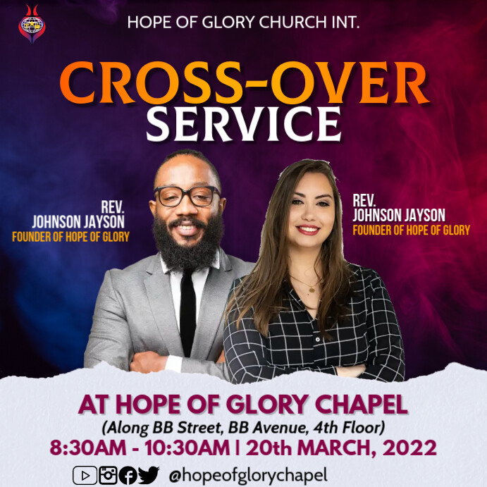 Crossover Service Template | PosterMyWall