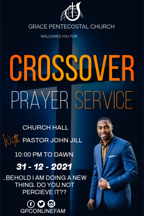 crossover service Poster template