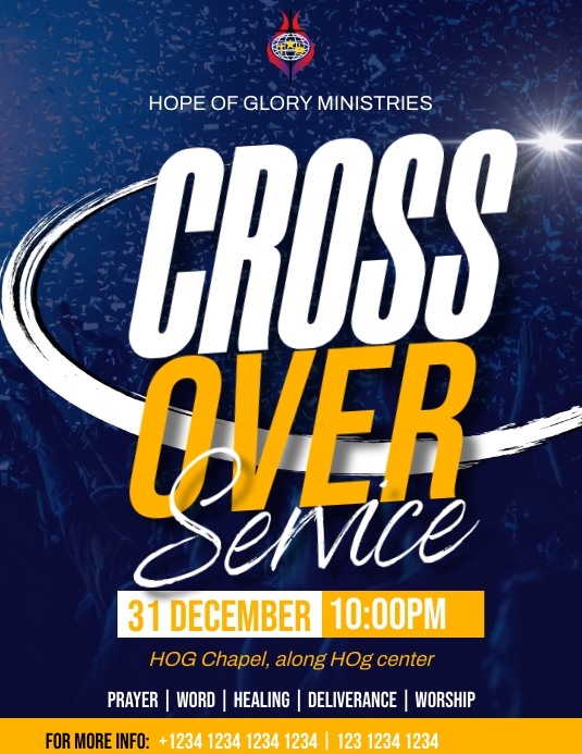 Crossover Service Template | PosterMyWall