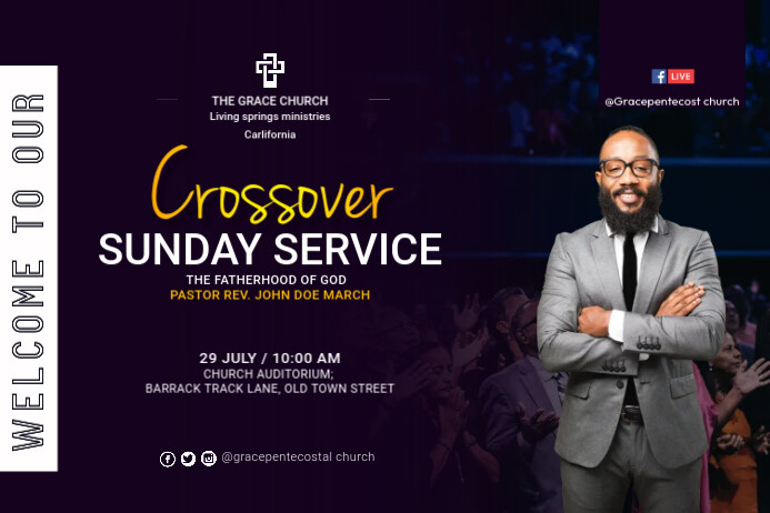 crossover service Poster template