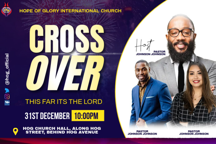 Crossover Service Poster template