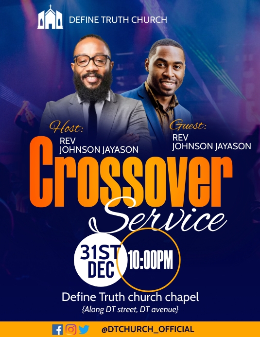Crossover Service Template | PosterMyWall