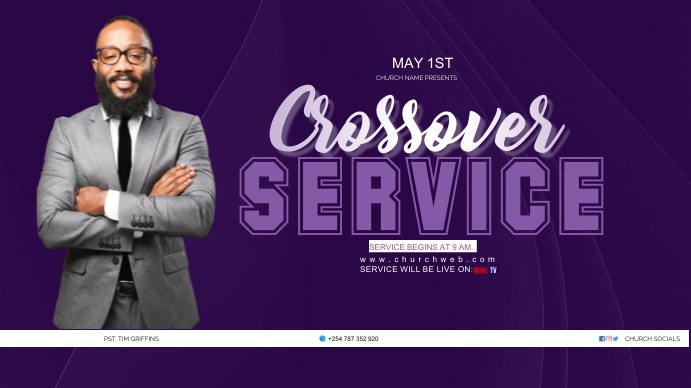 Crossover service flyer Isethulo (16:9) template