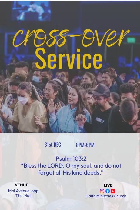 Copy of Crossover service poster | PosterMyWall