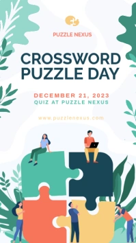 Crossword Puzzle Day Modern Story Template เรื่องราวบน Instagram