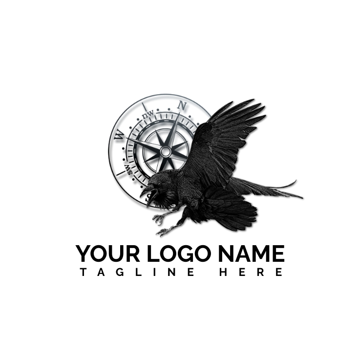Crows Logo Drawing Tutorial crow logo Template | PosterMyWall