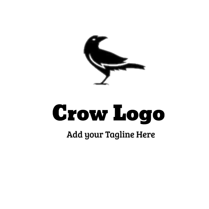 Crows Logo Drawing Tutorial Crow Logo Template | PosterMyWall