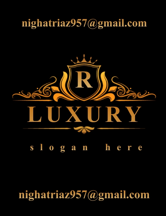 Crown Logo,brand logo, perfume logo Ulotka (US Letter) template
