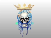Crown skull Rótulo de jardín template