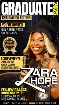 Crowned with Achievement 2025 Graduation รีลบน Instagram template