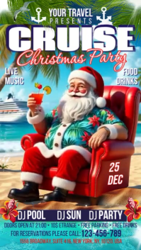 Cruise Christmas Party Digital Display (9:16) template