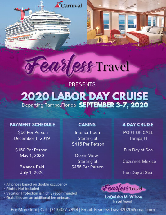 Cruise Flyer without photo Template PosterMyWall