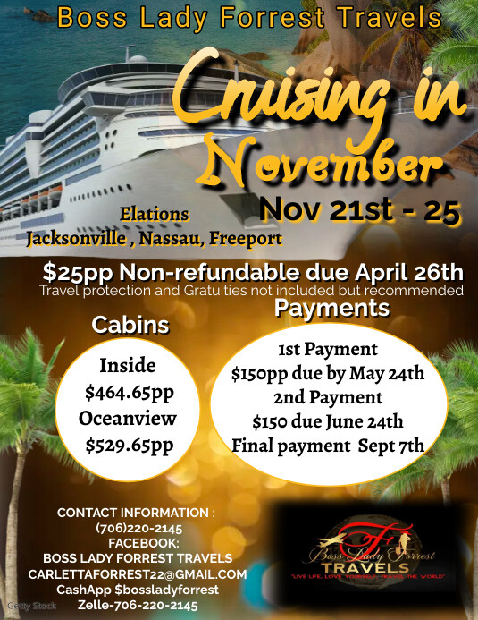 cruise party, summer, retail, event, party Рекламная листовка (US Letter) template