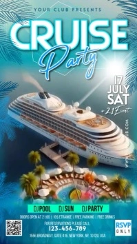 Cruise Party Digital Display (9:16) template