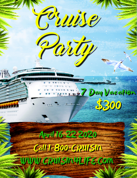 CRUISE PARTY FLYER TEMPLATE PosterMyWall CRUISE PARTY FLYER TEMPLATE PosterMyWall