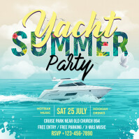 Cruise Party Invitation Carré (1:1) template