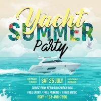 Cruise Party Invitation Square (1:1) template