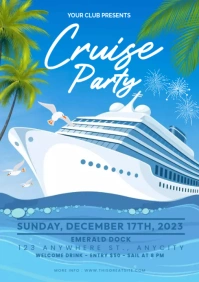 Cruise Party Template Design A4