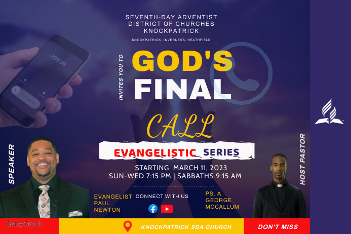 Crusade evangelism flyer Plakkaat template