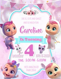 CRY BABIES BIRTHDAY INVITATION Flyer (US Letter) template