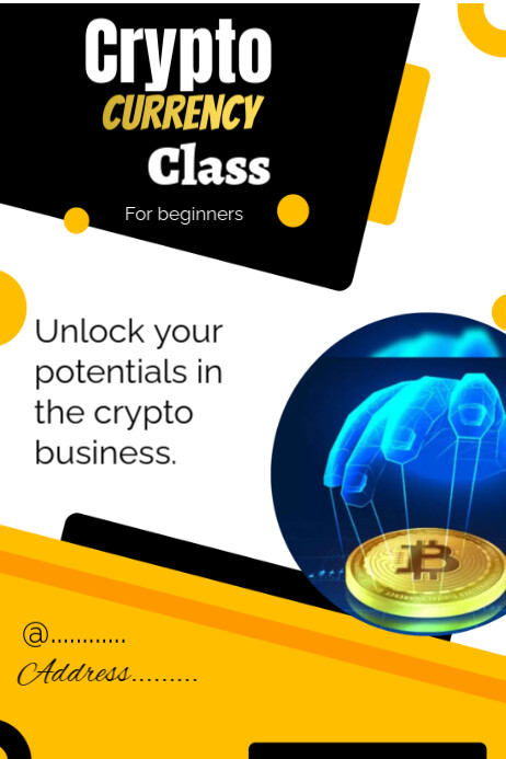 Crypto class design Poster template