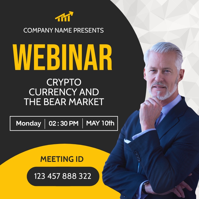 crypto currency related webinar template desi Instagram Post
