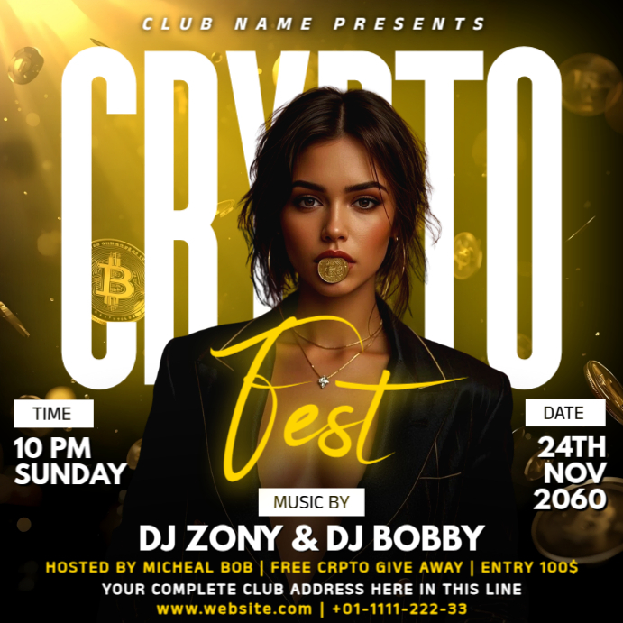 Crypto Party Instagram 帖子 template