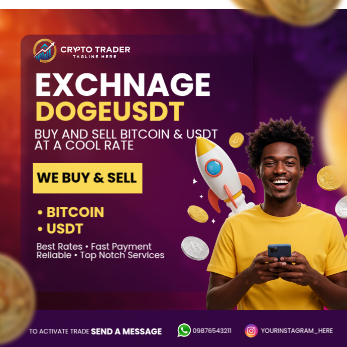 Crypto Rocket Deals Template | PosterMyWall
