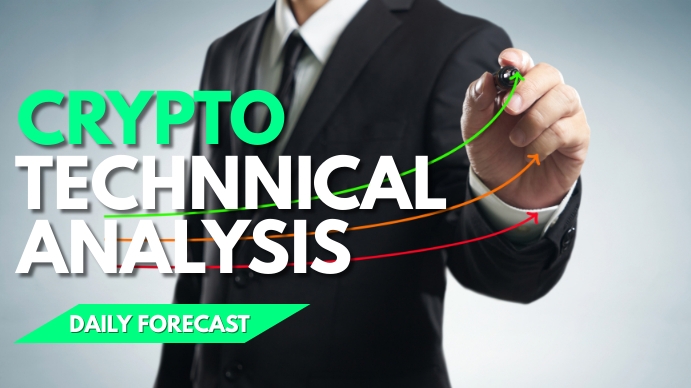 crypto technical analysis professional poster Miniatura de YouTube template