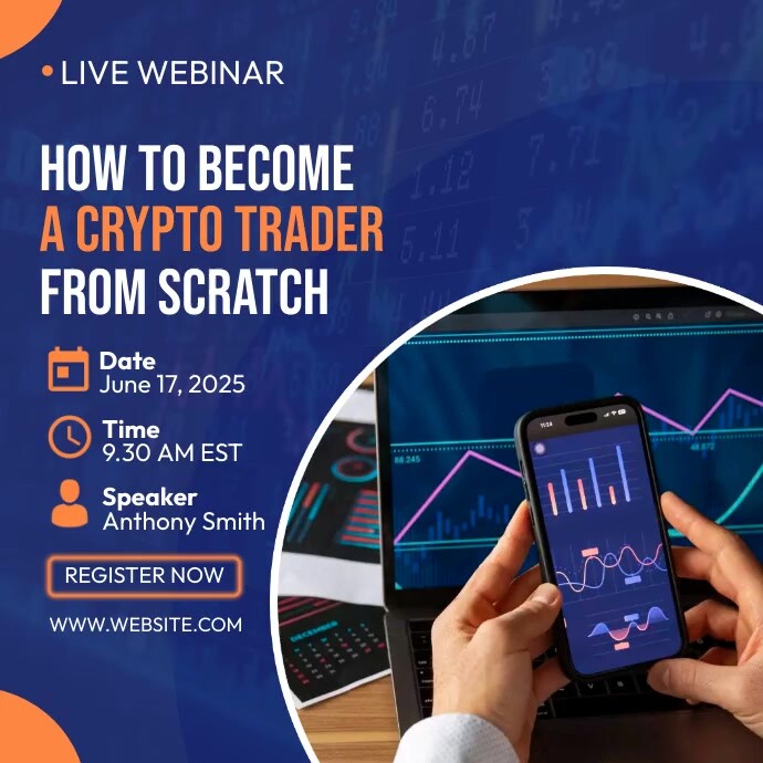 Plantilla de Crypto Trader Ads | PosterMyWall