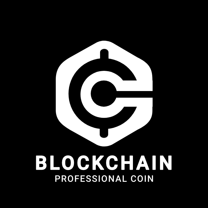 Cryptocurrency block Logo template