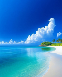 Crystal Clear Turquoise Paradise Beach Instagram Portrait template