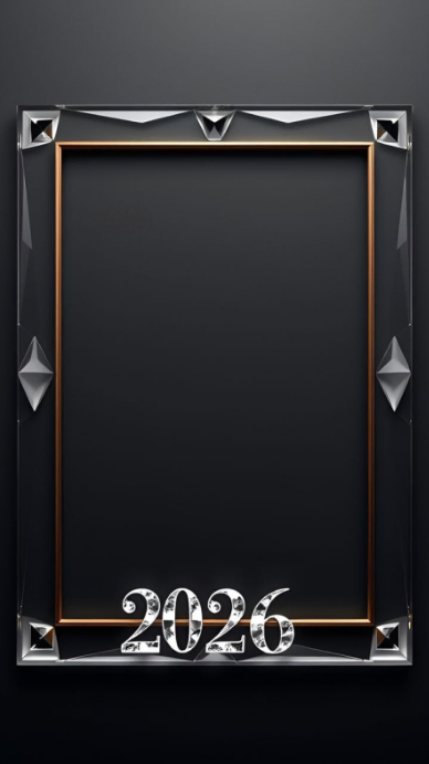 Crystal edge 2026 & midnight luxe frame Template | PosterMyWall