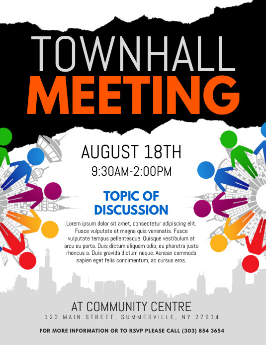 Copy of Townhall Meeting Flyer PosterMyWall