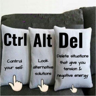 Ctrl + Alt + Del for Life: A Daily Motivation Reminder Instagram Post template