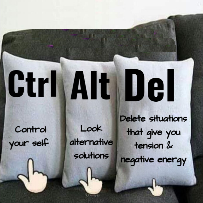 Ctrl + Alt + Del for Life: A Daily Motivation Reminder Publicação no Instagram template