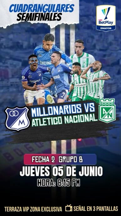 Cuadrangulares semifinales liga betplay colombia 2025 Instagram Reel template