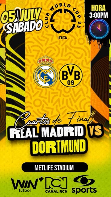 cuartos de final  mundial de clubes 2025 Instagram Reel template